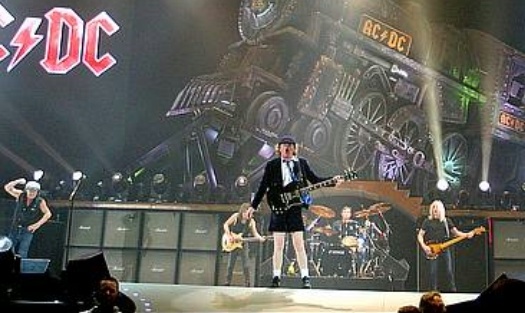 Die Band AC/DC auf der Bühne