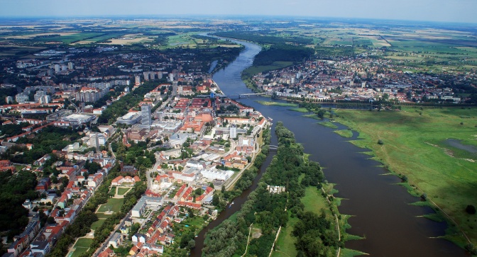 Frankfurt an der Oder aus der Luft fotografiert
