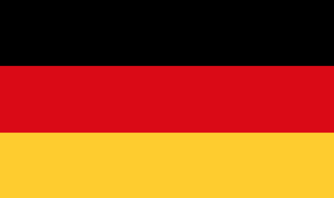 Die deutsche Flagge: schwarz, rot, gold