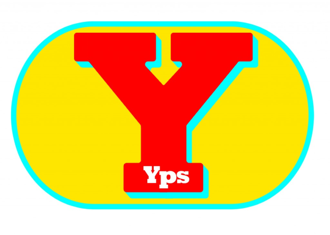 Das Logo des Yps-Heftes, ein rotes Y auf gelbem Grund.