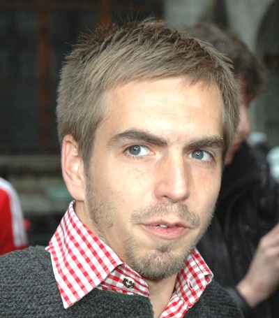 Philipp Lahm in einem karierten Hemd